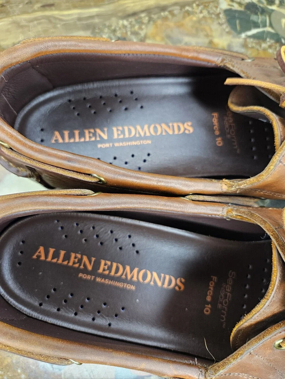 ALLEN EDMONDS FORCE 10 PORT WASHINGTON BOAT SHOES MEN'S SIZE 12 D